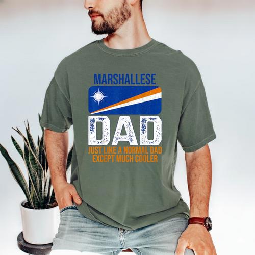 Marshallese Dad Marshall Islands Flag For Father's Day Men's Comfort Colors T-Shirt - Father's Day Fun
