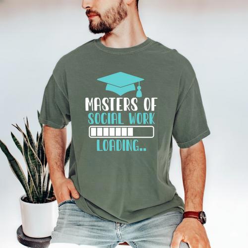 Masters Of Social Work Loading MSW Graduation Future Social Men's Comfort Colors T-Shirt - Best Gift Smart