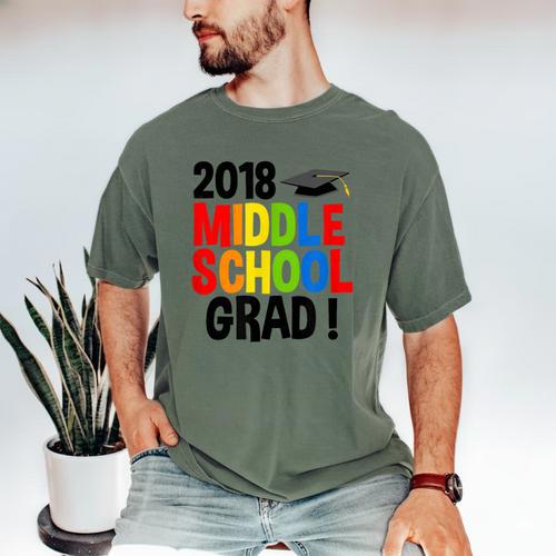 Middle School Graduation Class Of 2018 Shirt Men's Comfort Colors T-Shirt - Best Gift Smart