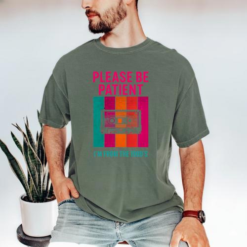Please Be Patient I'm From The 1900s Retro Cassette Tape Premium Tri-Blend Men's Comfort Colors T-Shirt - Figerry