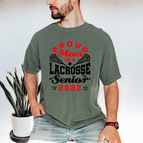 Proud Mom Of a Lacrosse Senior 2022 Graduation Men's Comfort Colors T-Shirt - Best Gift Smart