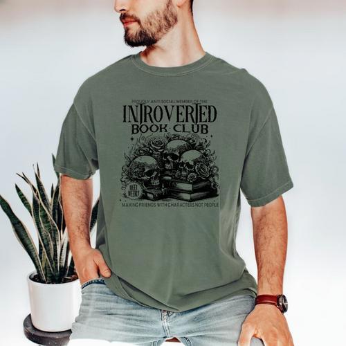Proudly Anti Social Member Of The Introverted Book Club Men's Comfort Colors T-Shirt - Bookorys CA