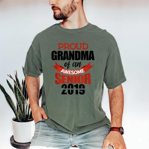 Senior Class Of 2019 Tshirt Graduation Awesome Grandma Men's Comfort Colors T-Shirt - Best Gift Smart