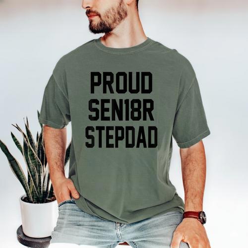 Stepfather SEN18R Graduation Party Stepdad Senior 2018 Shirt Men's Comfort Colors T-Shirt - Best Gift Smart