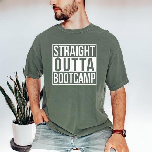 Straight Outta Bootcamp Shirt Bootcamp Graduation Shirt Men's Comfort Colors T-Shirt - Best Gift Smart