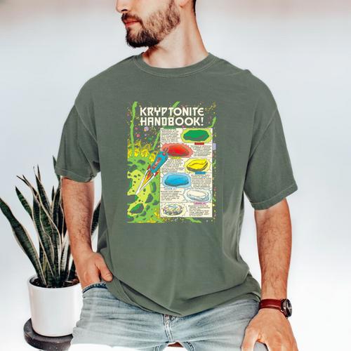 Superman Kryptonite Handbook Premium Tri-Blend Men's Comfort Colors T-Shirt - Bookorys CA