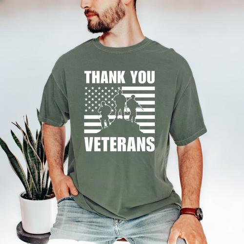 Thank You Veterans In Memory Of All Veterans Men's Comfort Colors T-Shirt - Easessy