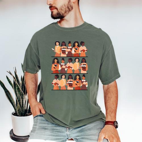 History Month Educated Black Women Girls Reading Books Men's Comfort Colors T-Shirt - Bookorys