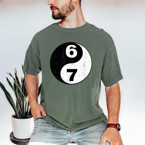 Vintage 6 7 Yin Yang Namaste Six Seven Nostalgia Men's Comfort Colors T-Shirt - Figerry