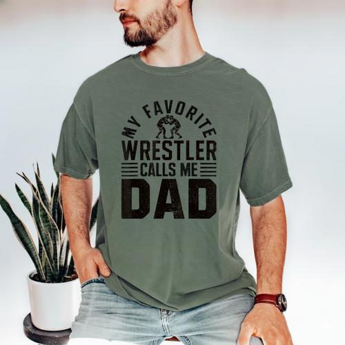 Wrestler Daddy Wrestling Dad Men's Comfort Colors T-Shirt - Father's Day Fun