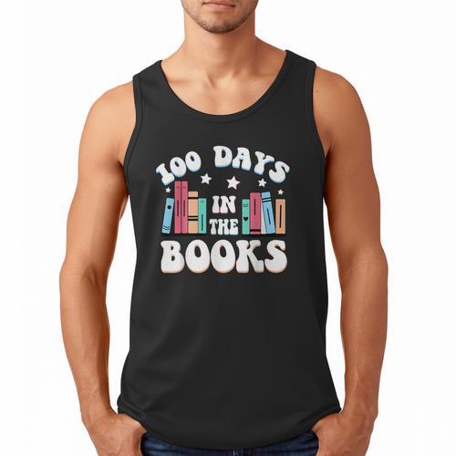 100 Days In The Books School Reading Celebration Men Tank Top - Bookorys