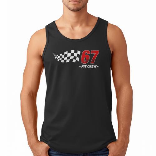 67 Pit Crew Six Seven Racing Birthday Race Car For Dad Mom Men Tank Top - Father's Day Fun