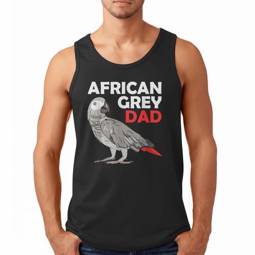 African Grey Parrot Dad Congo Bird Father Men Tank Top - Father's Day Fun