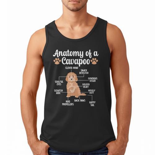Anatomy Of A Cavapoo Dog Cavapoo Owner Cavapoo Dad Men Tank Top - Father's Day Fun