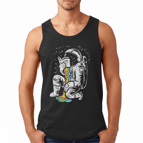 Astronaut Reading Book Space Galaxy Bookworm Men Women Kids Men Tank Top - Bookorys