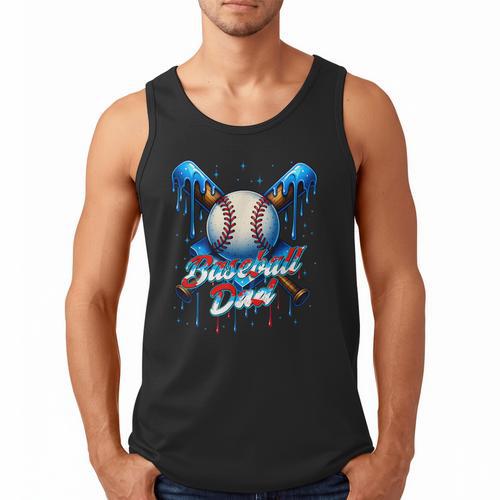 Baseball Drip Dad Father Day Birthday Group Matching Family Men Tank Top - Father's Day Fun