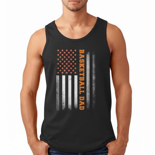 Basketball Dad USA US Flag Basketball Men Men Tank Top - Father's Day Fun