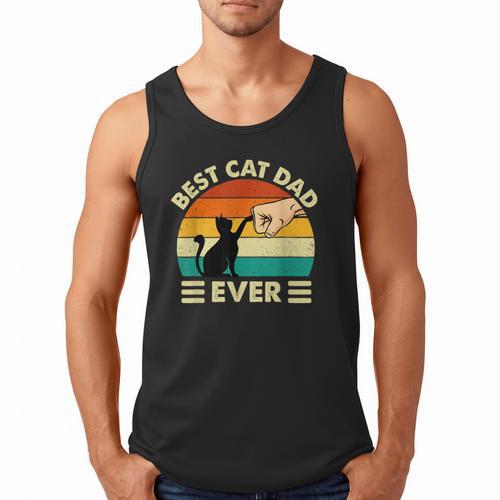 Best Cat Dad Ever Cat Lover Kitten Owner Kitty Men Tank Top - Father's Day Fun