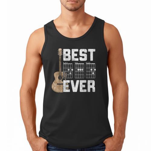 Best Dad Ever Guitarist Father D-A-D Chord Guitar Men Tank Top - Father's Day Fun
