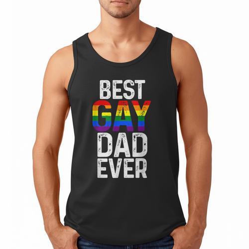 Best Gay Dad Ever LGBTQ Men Tank Top - Father's Day Fun
