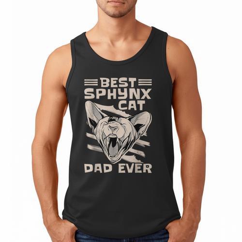 Best Sphynx Cat Dad Ever Apparel For Animal Lover Men Women Men Tank Top - Father's Day Fun