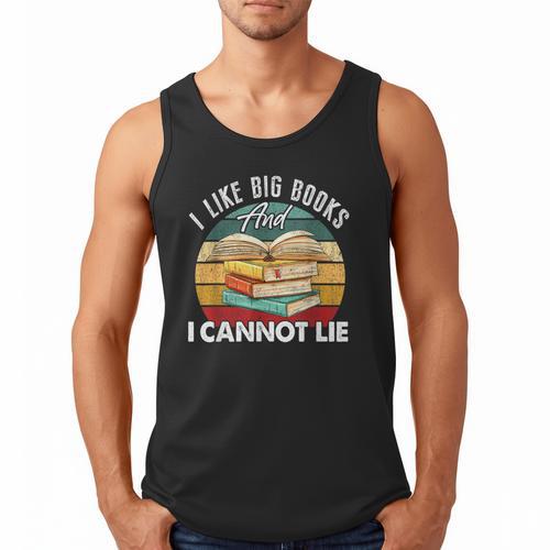 I Like Big Books Librarian Reading Teacher Book Lover Men Tank Top - Bookorys