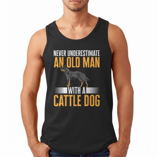 Blue Heeler Dad Australian Cattle Dog Men Men Tank Top - Father's Day Fun