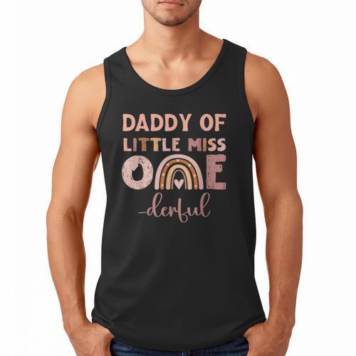 Boho Daddy Of Miss Onederful 1st Birthday Girl Cute Small Men Tank Top - Father's Day Fun