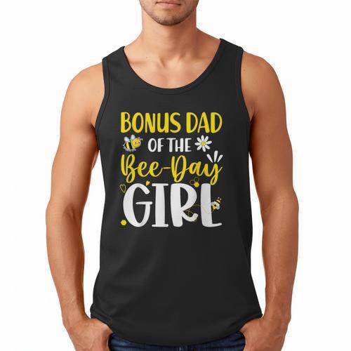 Bonus Dad Of The Bee Day Girl Birthday Party Family Men Tank Top - Father's Day Fun