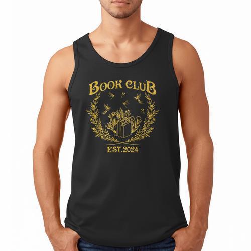 Book Club Since Reading Club EST 2024 Book Lover Social Club Men Tank Top - Bookorys AU