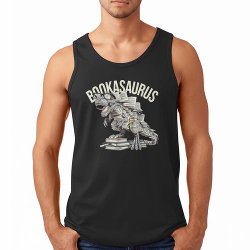 Book Dinosaur Bookworm T-Rex Dino Reading Books Book Men Tank Top - Bookorys