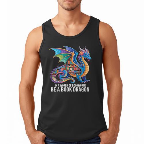 Be a Book Dragon Reading Men Tank Top - Bookorys