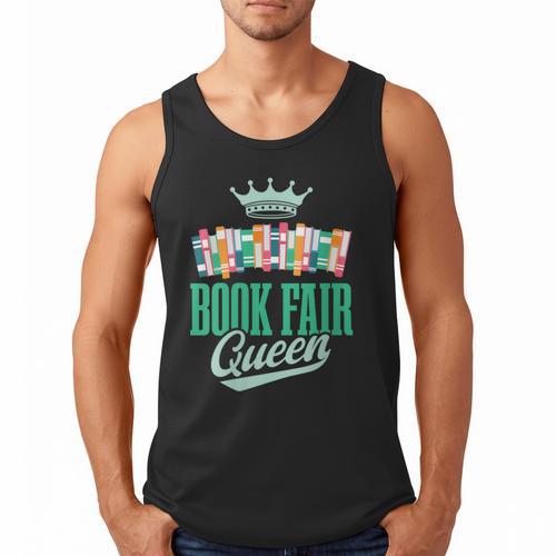 Book Fair Queen Literature School Book Fair Event Men Tank Top - Bookorys