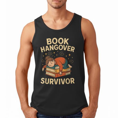 Book Hangover Survivor Reading Humor Librarian Bibliophiles Men Tank Top - Bookorys