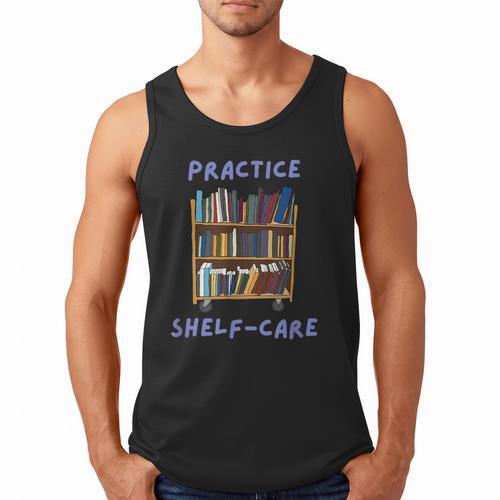 Book Lover Pun Practice Shelf-Care Men Tank Top - Bookorys