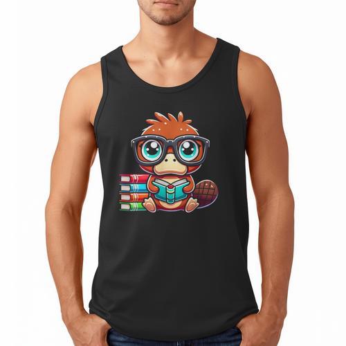 Book Lover Reading Platypus Men Tank Top - Bookorys