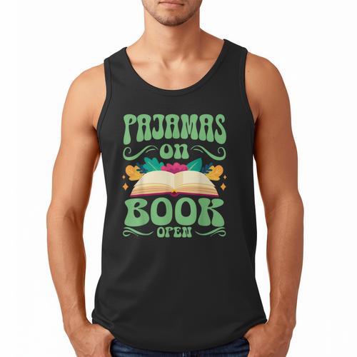 Book And Pajama Pajamas On Book Open Men Tank Top - Bookorys