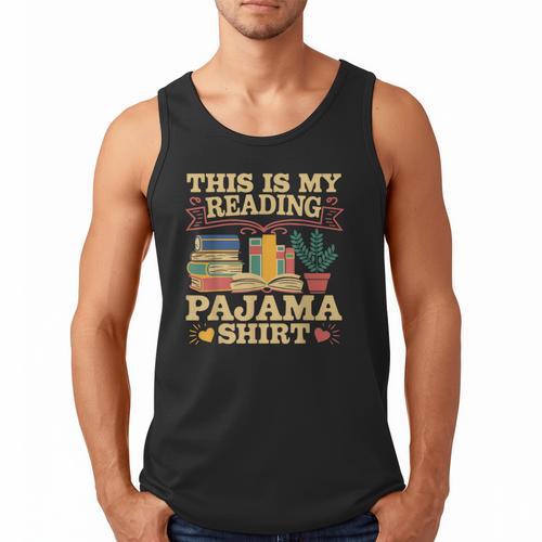 Book And Pajama This Is My Reading Pajama Bedtime Reading Men Tank Top - Bookorys