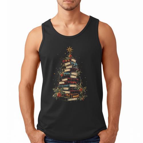 All Booked For Christmas Book Men Tank Top - Bookorys