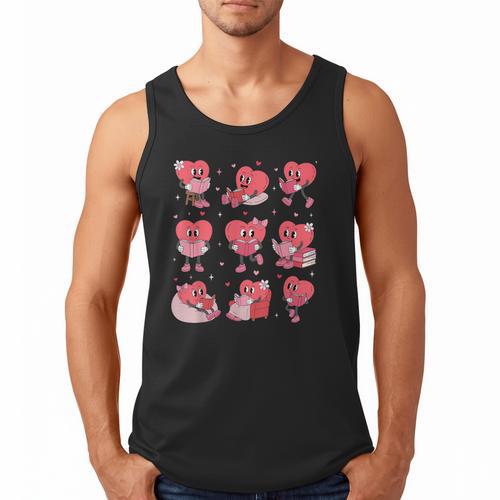 All Booked For Valentine Book Teacher Kids Girls Boys Men Tank Top - Bookorys