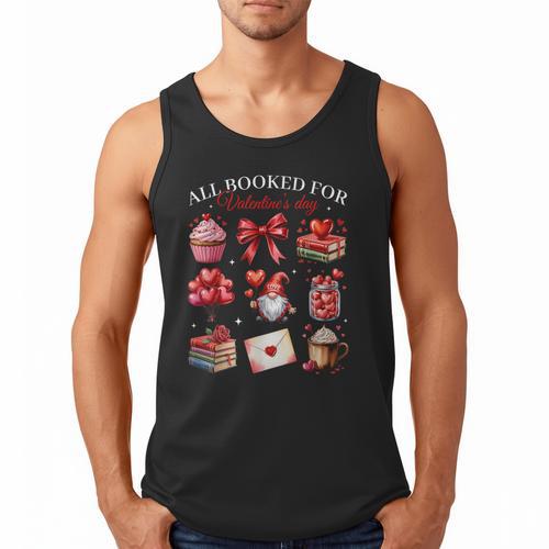 All Booked For Valentine Coquette Bow Girl Women Teacher Men Tank Top - Bookorys DE