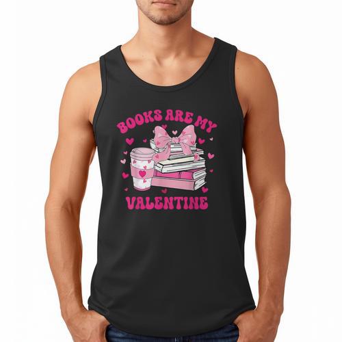 All Booked For Valentines Book Reading Coquette Bow Men Tank Top - Bookorys