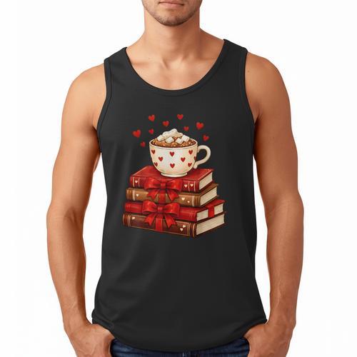 All Booked For Valentine’s Day Reading Teacher Men Tank Top - Bookorys