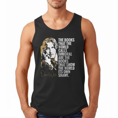 Books Called Immoral World's Shame Dorian Gray Oscar Wilde Men Tank Top - Bookorys