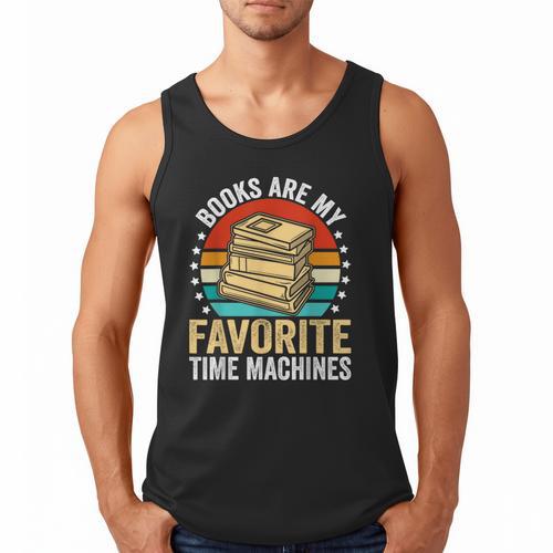 Books Are My Favorite Time Machines Men Tank Top - Bookorys UK