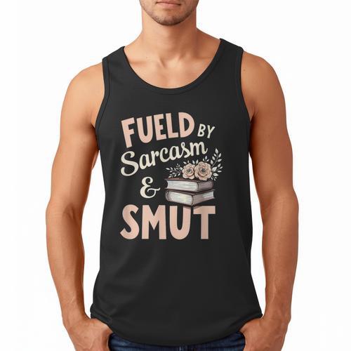 Bookworm Fueled By Sarcasm And Smut Book Reading Men Tank Top - Bookorys