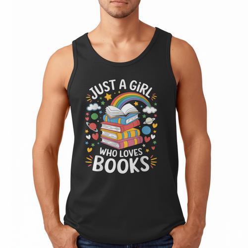 Bookworm Just A Girl Who Loves Books Men Tank Top - Bookorys
