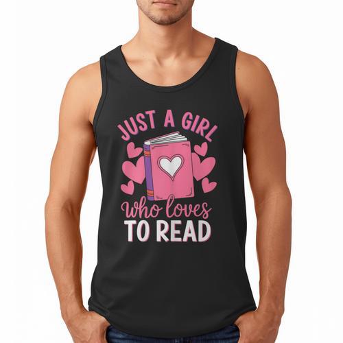 Bookworm Just A Girl Who Loves To Read Men Tank Top - Bookorys