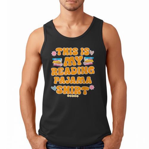Bookworm This Is My Reading Pajama Book And Pajama Men Tank Top - Bookorys