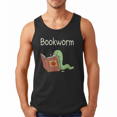 Bookworm Worm Reading Book Lover Read Books Librarian Men Tank Top - Bookorys